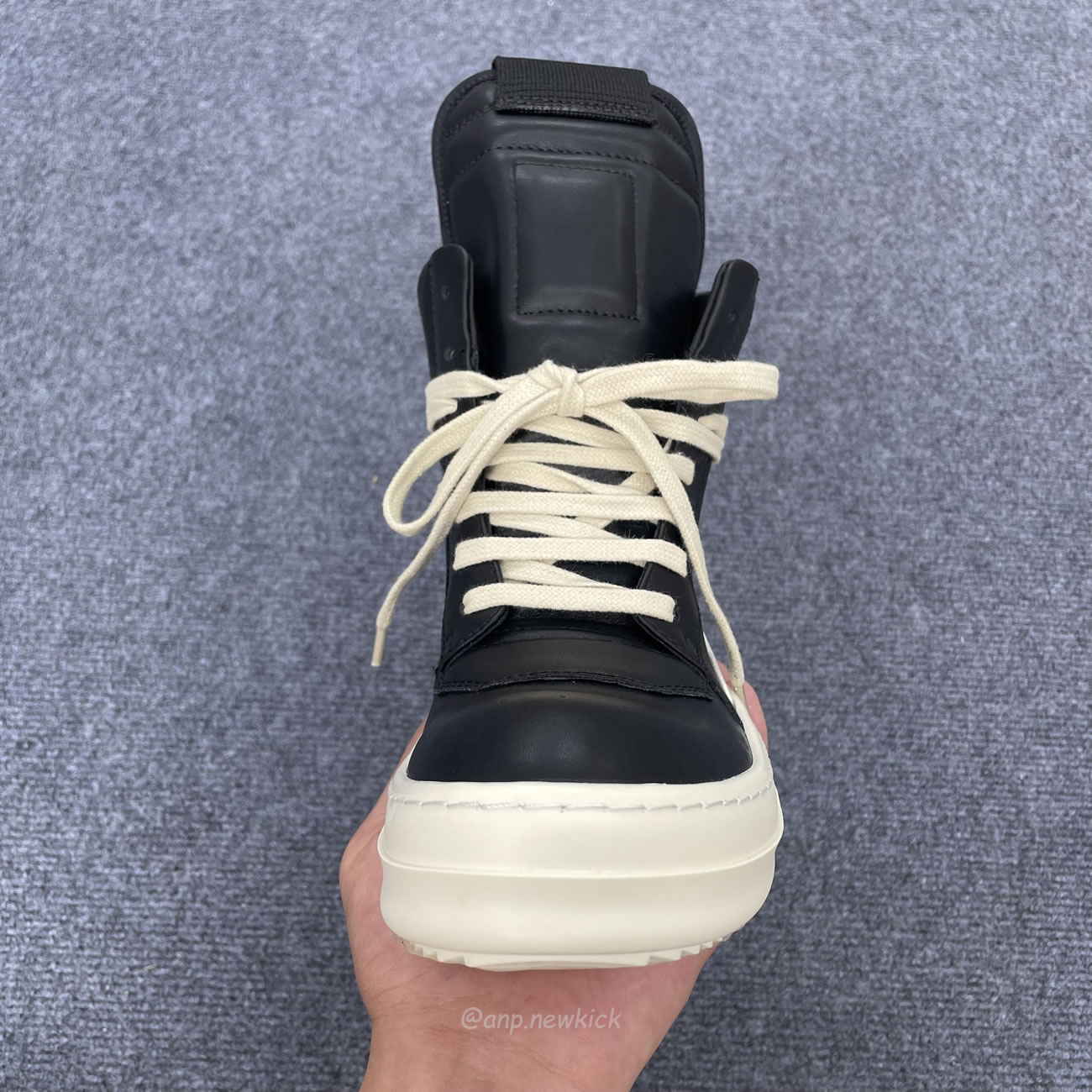 Rick Owens Phlegethon Geobasket Black Milk Ru21s6894 Lpo 91111 (2) - newkick.vip